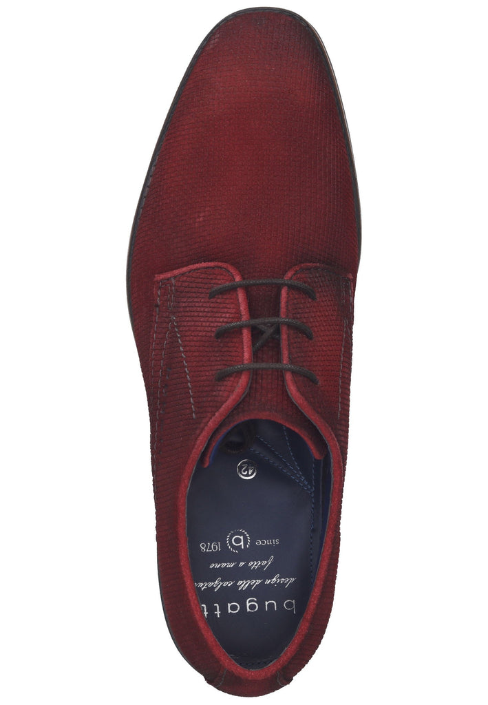 Bugatti Businessschuhe Veloursleder Dunkelrot