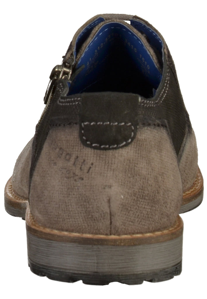 BUGATTI Businessschuhe Veloursleder Grau/Schwarz