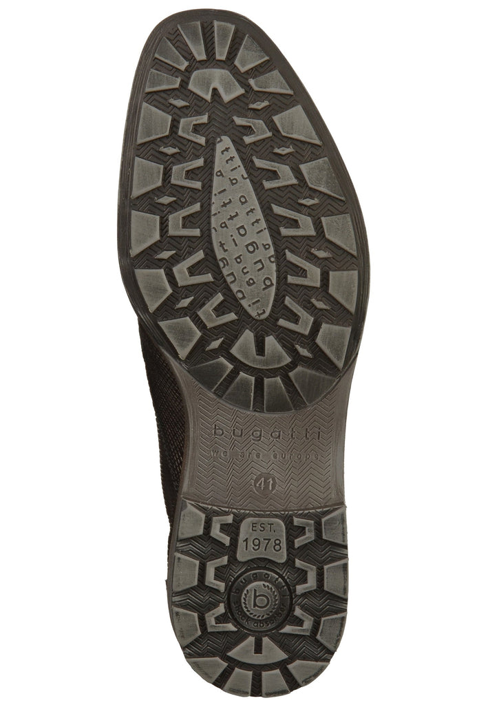 BUGATTI Businessschuhe Veloursleder Schwarz