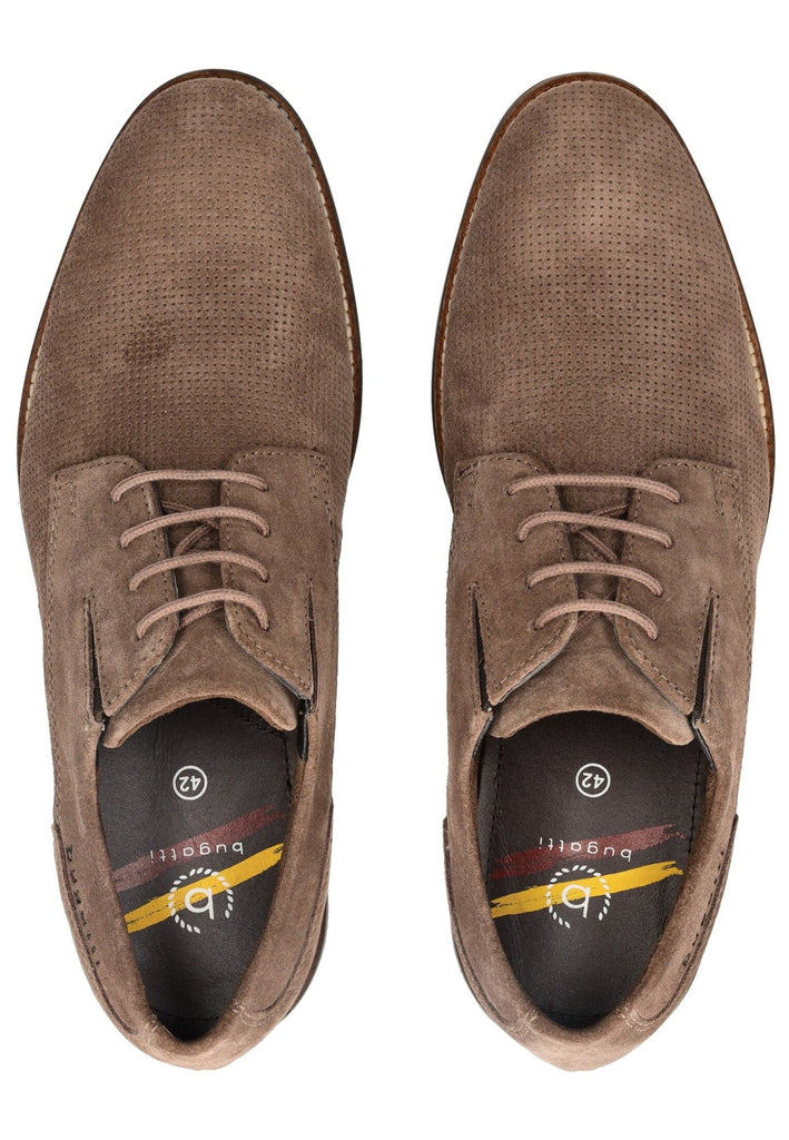 Bugatti Businessschuhe Veloursleder Taupe