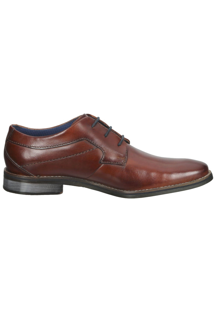 Halbschuhe Bugatti Businessschuhe Glattleder Cognac