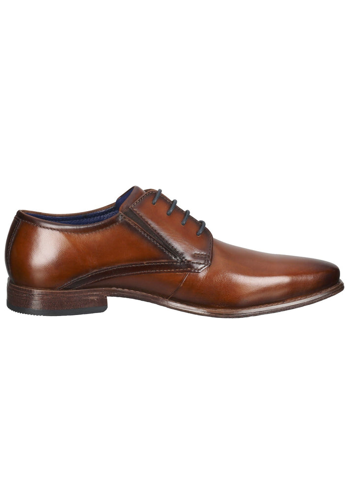 Halbschuhe Bugatti Businessschuhe Glattleder Cognac