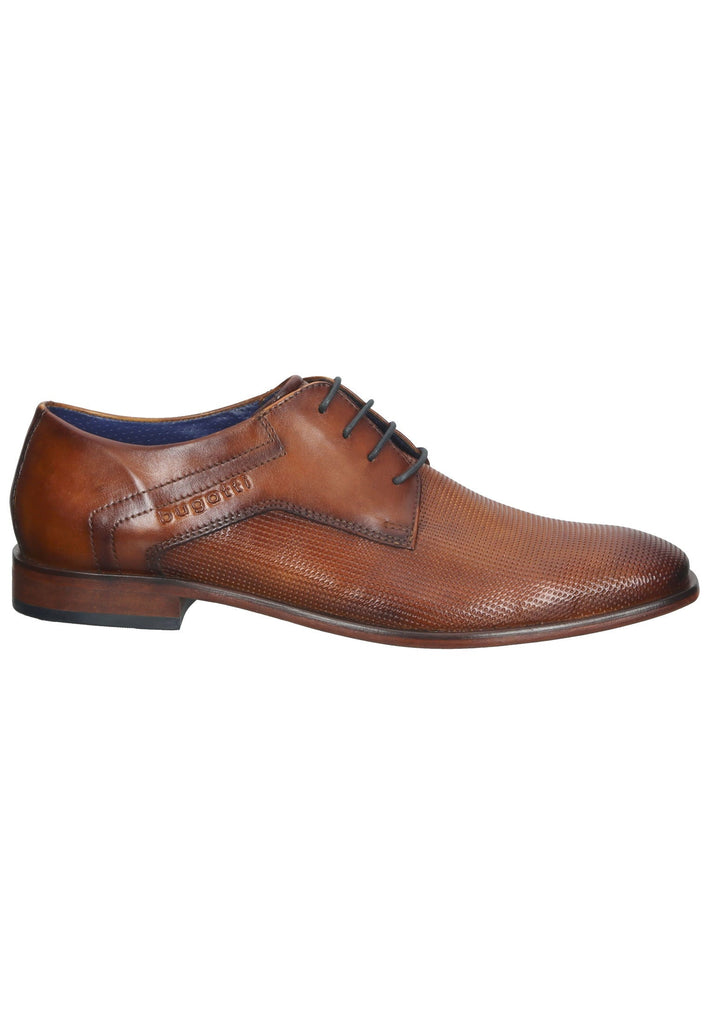 Halbschuhe Bugatti Businessschuhe Glattleder Cognac