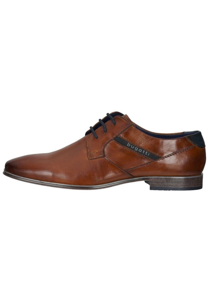 Halbschuhe Bugatti Businessschuhe Leder Cognac