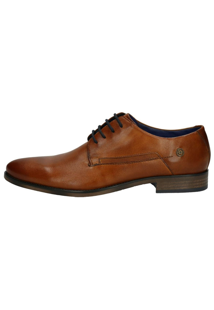 Halbschuhe Bugatti Businessschuhe Leder Cognac