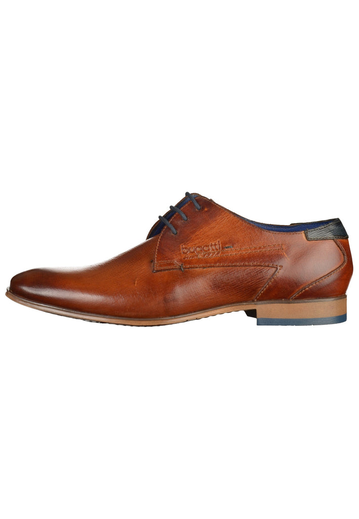 Halbschuhe Bugatti Businessschuhe Leder Cognac