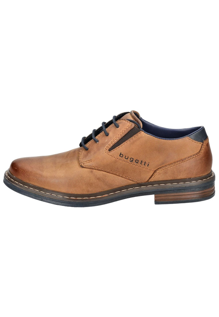 Halbschuhe Bugatti Businessschuhe Nubukleder Cognac