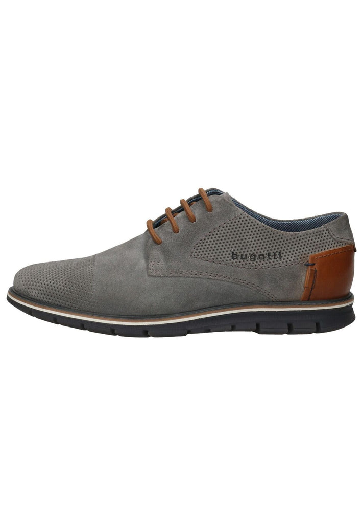 Halbschuhe Bugatti Businessschuhe Veloursleder Grau