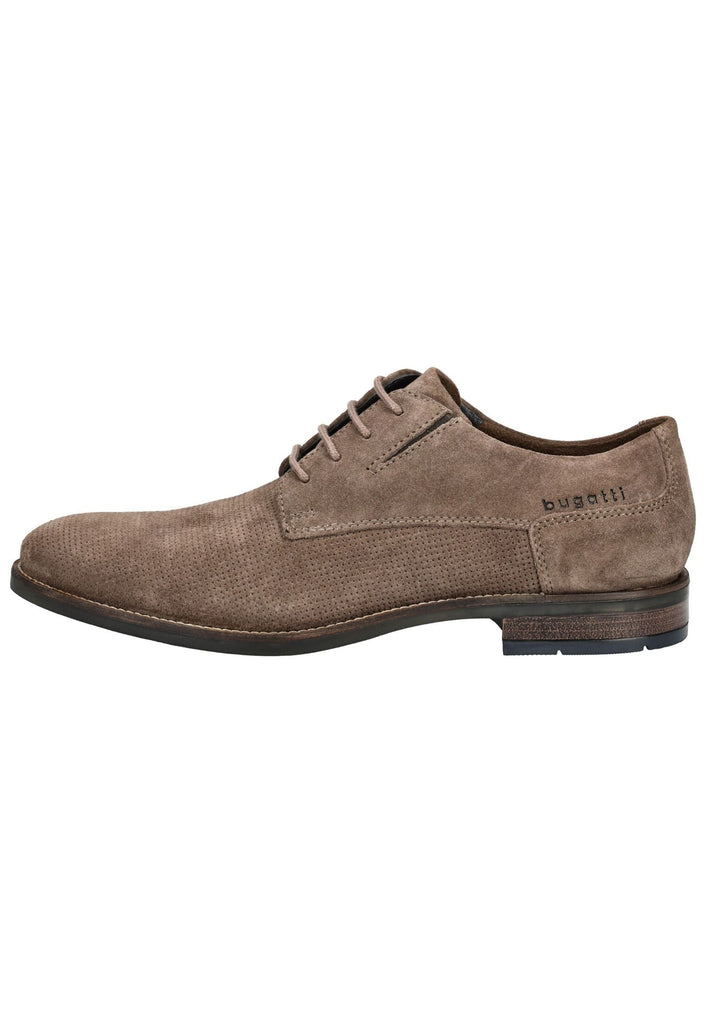 Halbschuhe Bugatti Businessschuhe Veloursleder Taupe