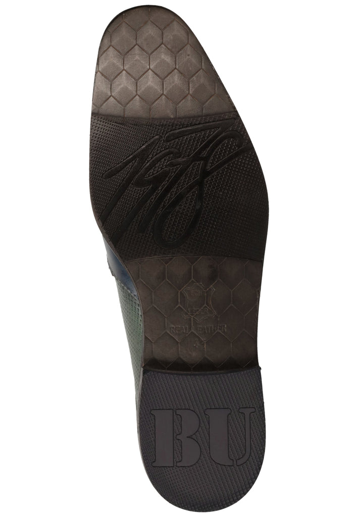 Bugatti Halbschuhe Glattleder Blau/Grau