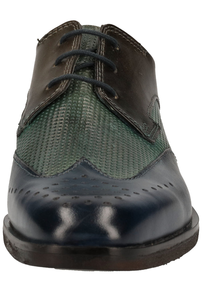 Bugatti Halbschuhe Glattleder Blau/Grau