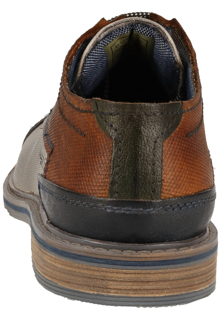 Bugatti Halbschuhe Glattleder Blau/Grau