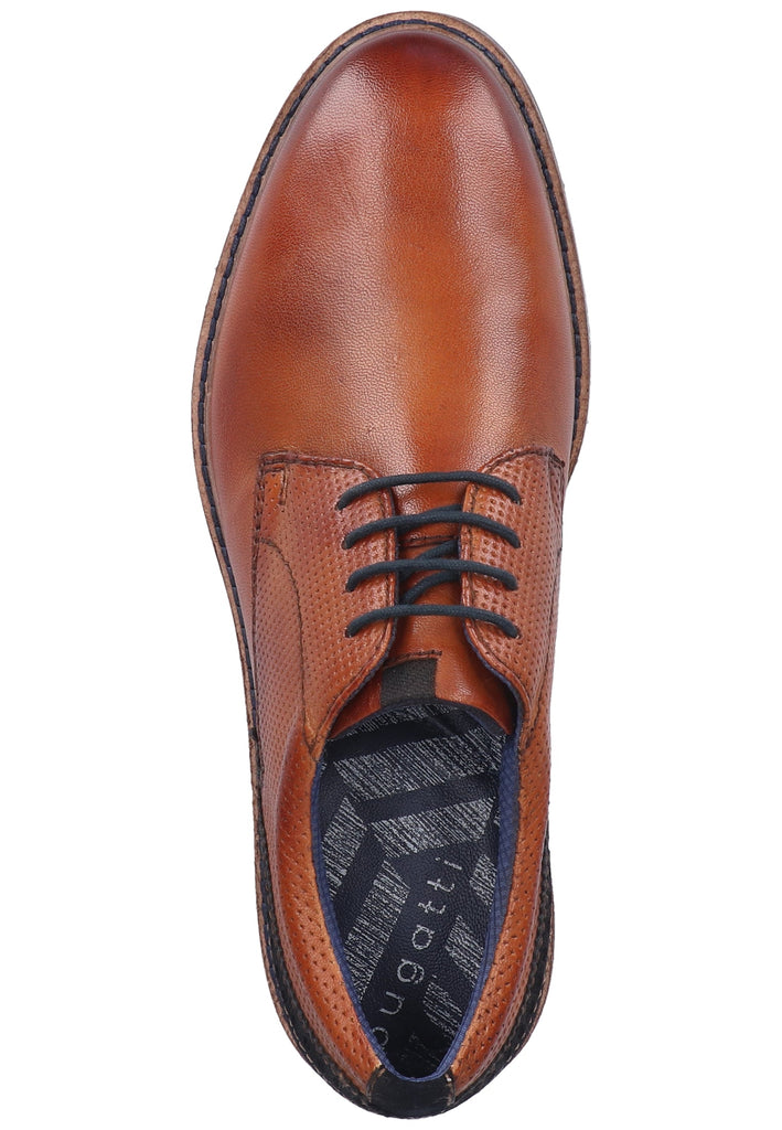 Bugatti Halbschuhe Glattleder Braun/Blau