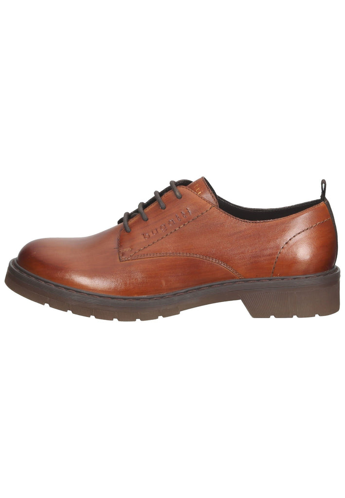 Bugatti Halbschuhe Glattleder Cognac