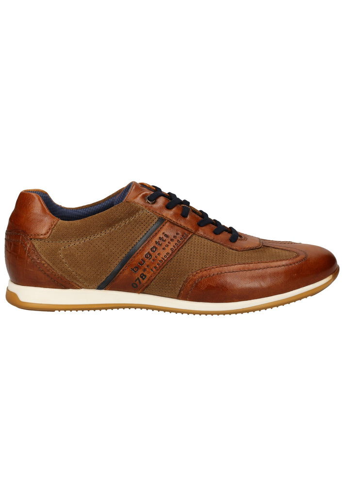 Bugatti Halbschuhe Glattleder Cognac