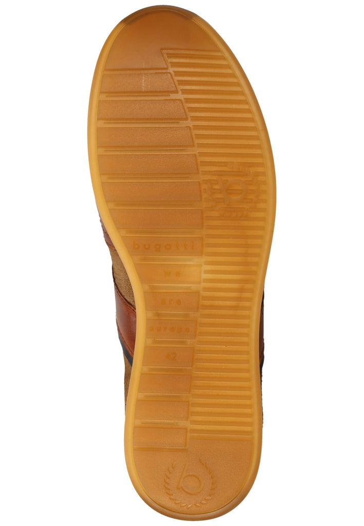 Bugatti Halbschuhe Glattleder Cognac