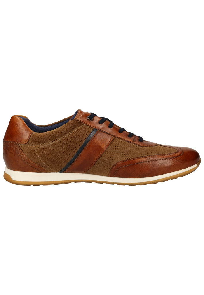 Bugatti Halbschuhe Glattleder Cognac