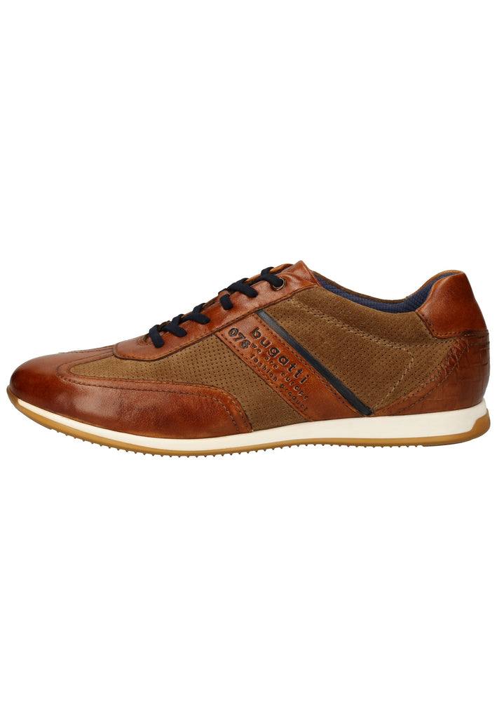 Bugatti Halbschuhe Glattleder Cognac