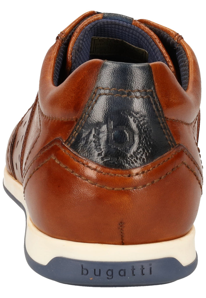 Bugatti Halbschuhe Glattleder Cognac