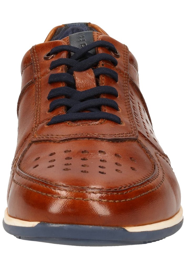 Bugatti Halbschuhe Glattleder Cognac