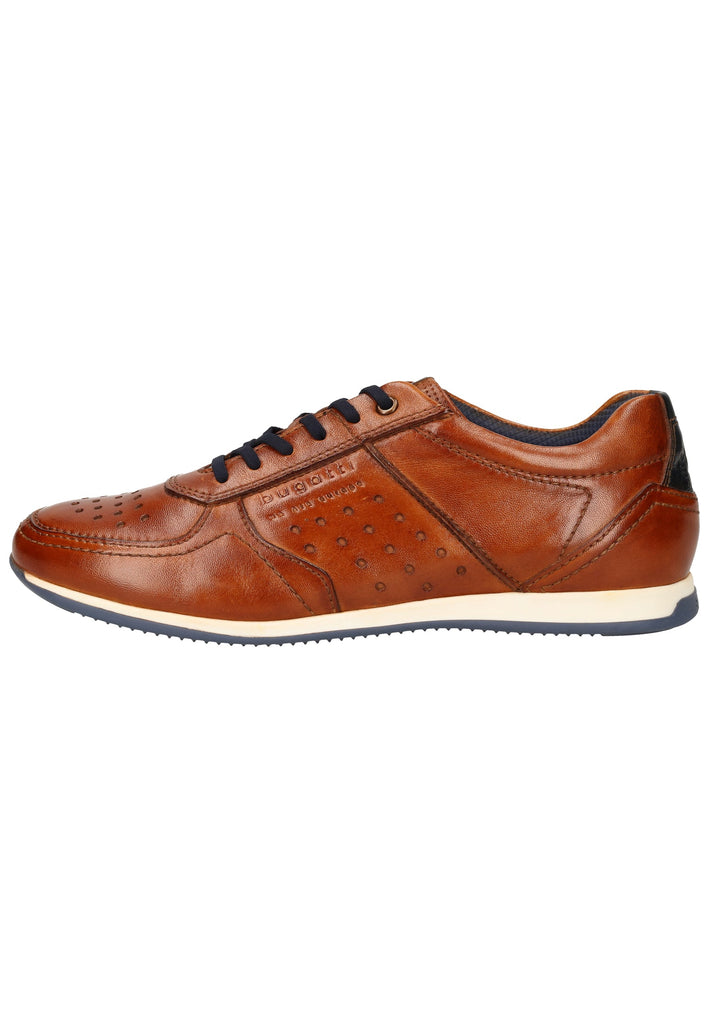 Bugatti Halbschuhe Glattleder Cognac