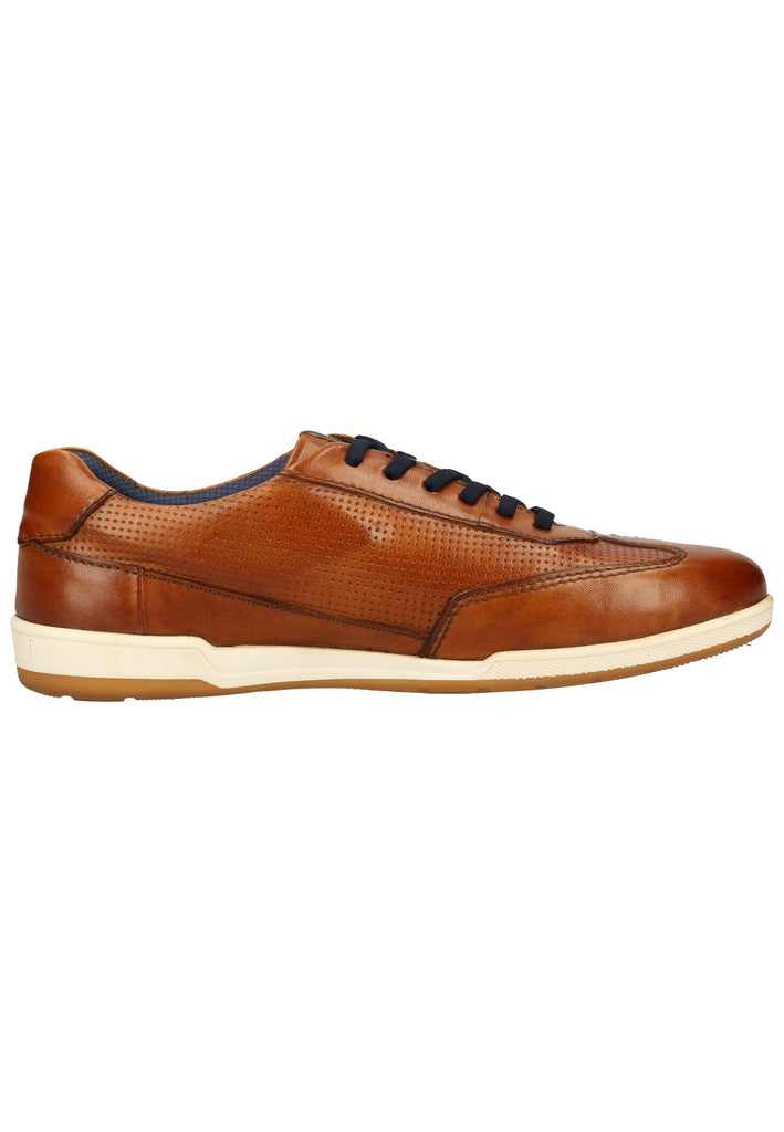 Bugatti Halbschuhe Glattleder Cognac