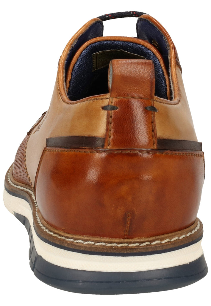 Bugatti Halbschuhe Glattleder Cognac