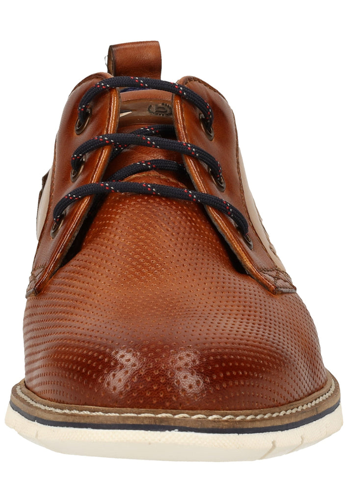 Bugatti Halbschuhe Glattleder Cognac