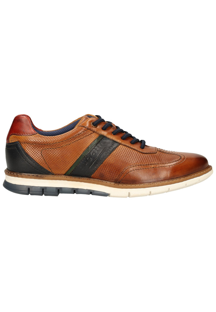 Bugatti Halbschuhe Glattleder Cognac