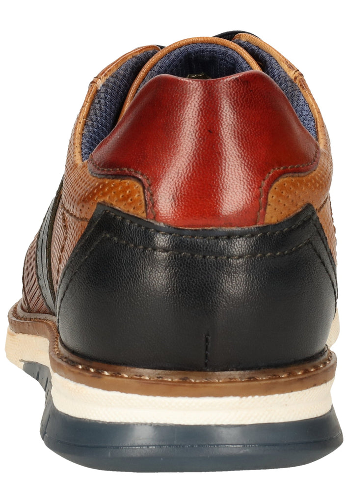 Bugatti Halbschuhe Glattleder Cognac