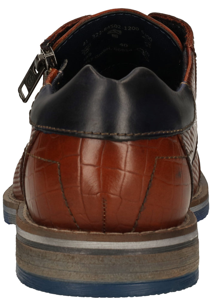 Bugatti Halbschuhe Glattleder Cognac