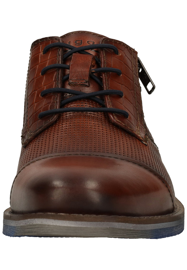 Bugatti Halbschuhe Glattleder Cognac
