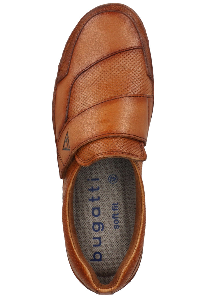 Bugatti Halbschuhe Glattleder Cognac
