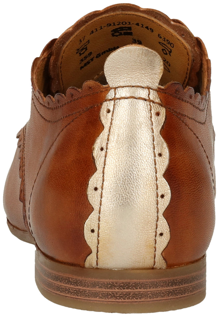Bugatti Halbschuhe Glattleder Cognac