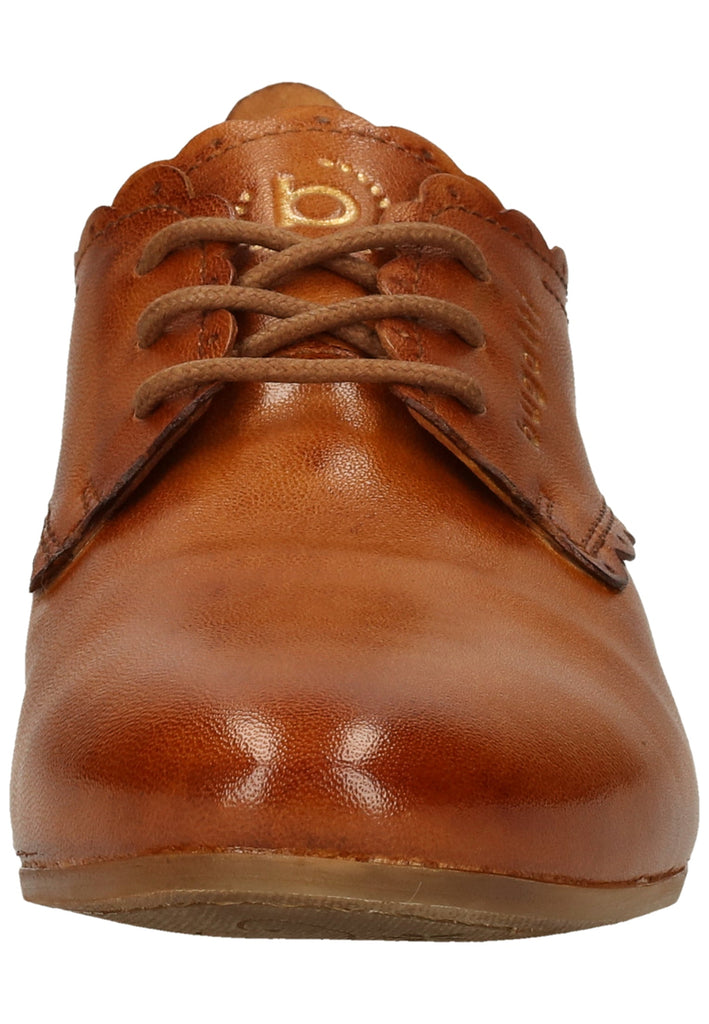 Bugatti Halbschuhe Glattleder Cognac