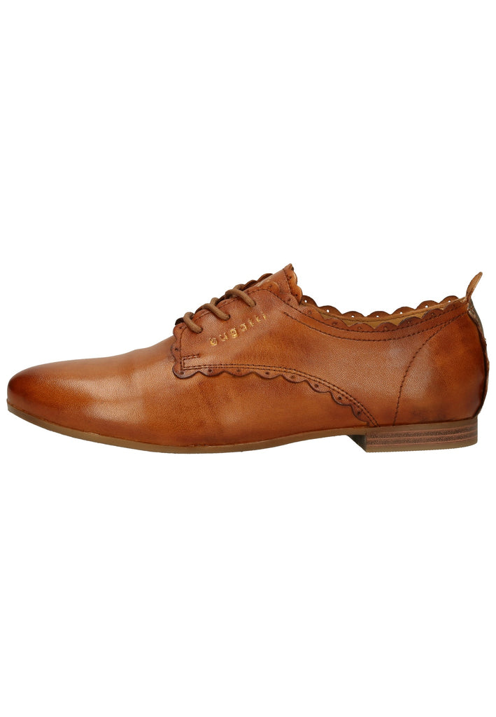 Bugatti Halbschuhe Glattleder Cognac