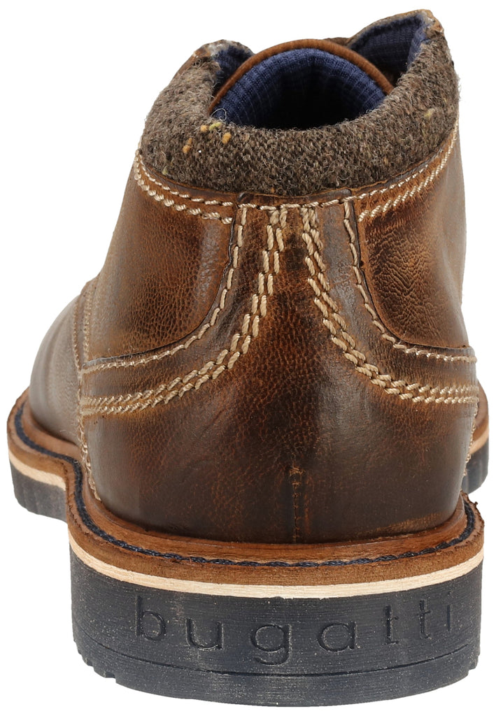 Bugatti Halbschuhe Glattleder Cognac