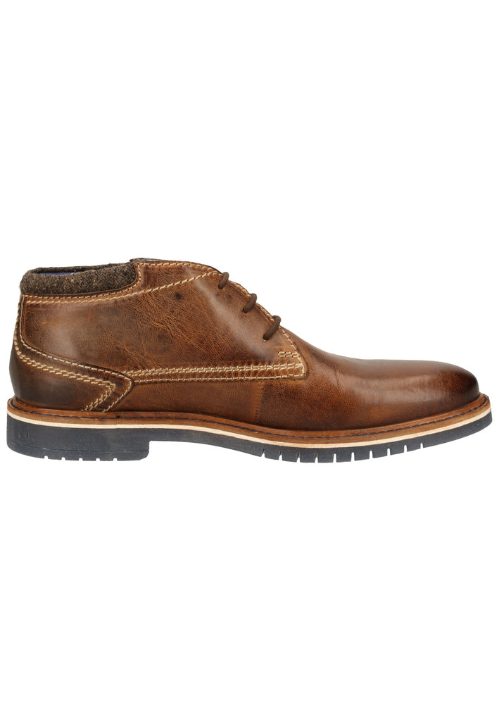 Bugatti Halbschuhe Glattleder Cognac