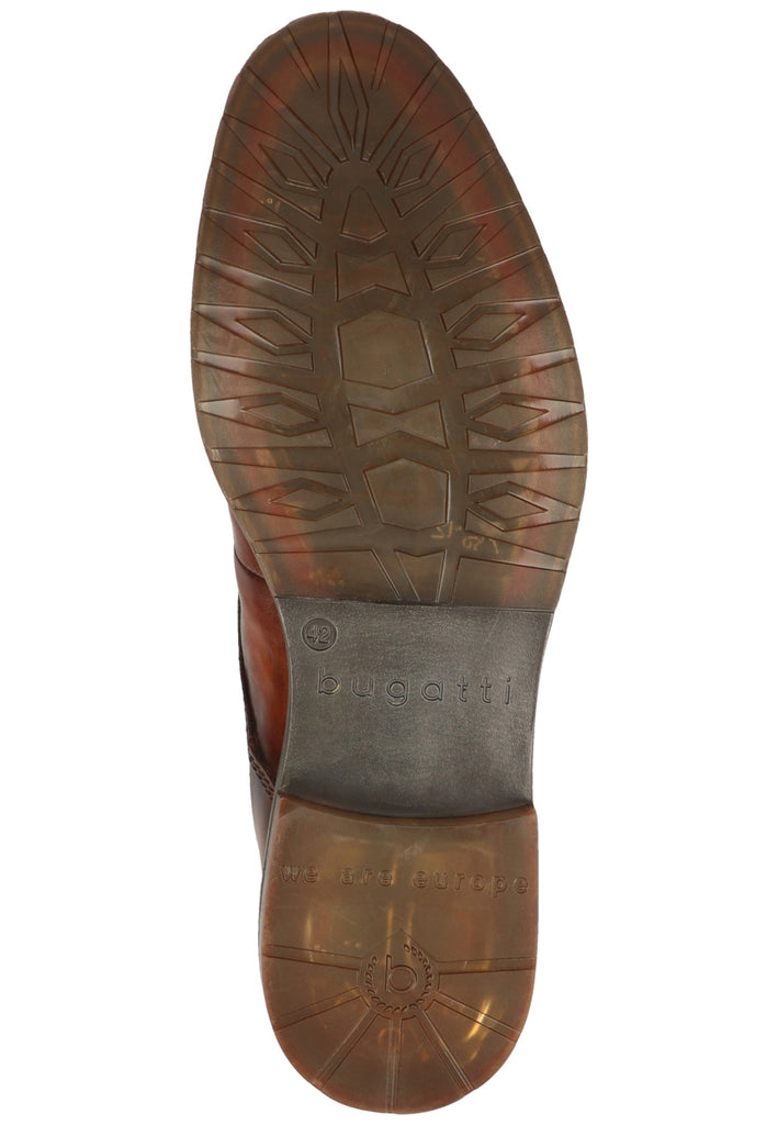 Bugatti Halbschuhe Glattleder Cognac