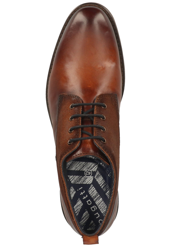 Bugatti Halbschuhe Glattleder Cognac
