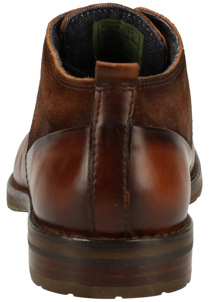 Bugatti Halbschuhe Glattleder Cognac