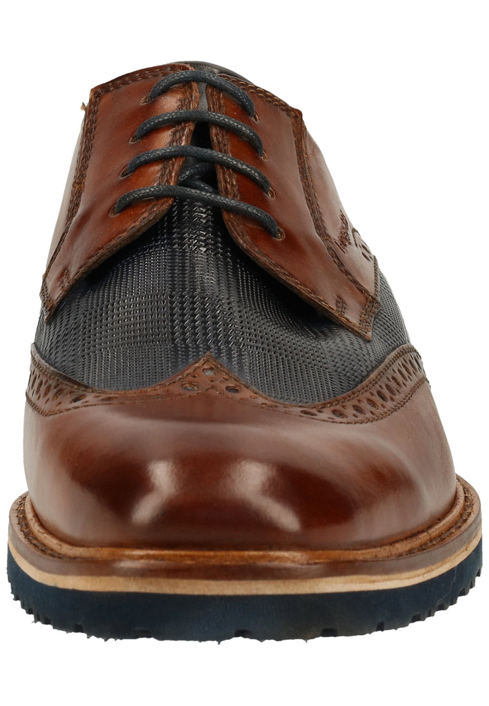 Bugatti Halbschuhe Glattleder Cognac