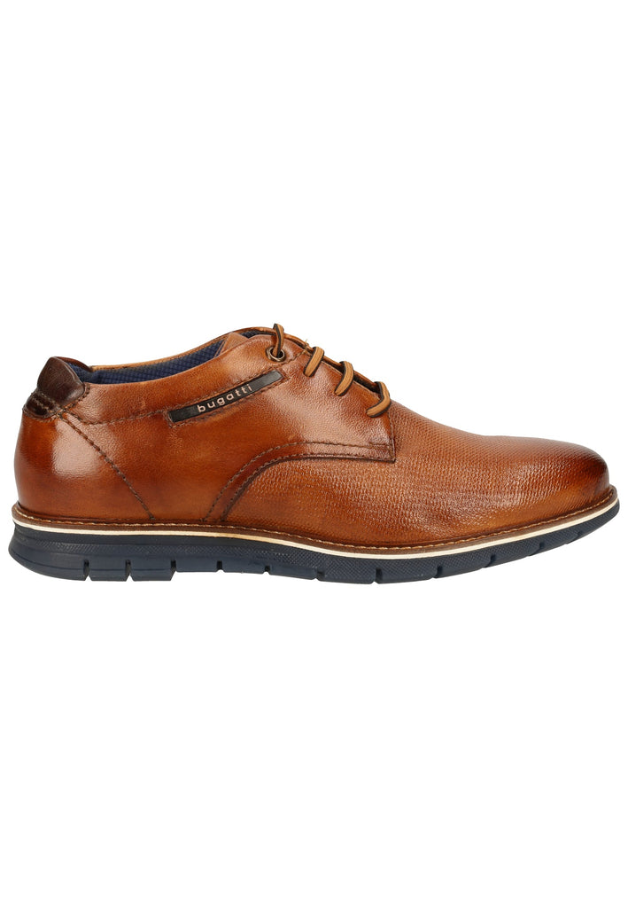 Bugatti Halbschuhe Glattleder Cognac