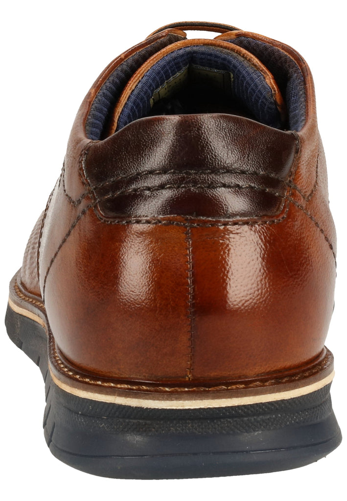 Bugatti Halbschuhe Glattleder Cognac