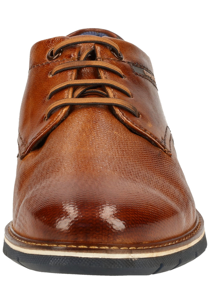Bugatti Halbschuhe Glattleder Cognac