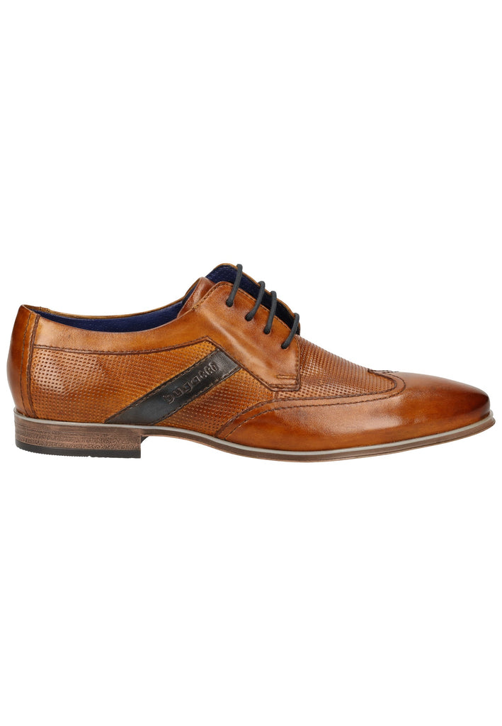Bugatti Halbschuhe Glattleder Cognac