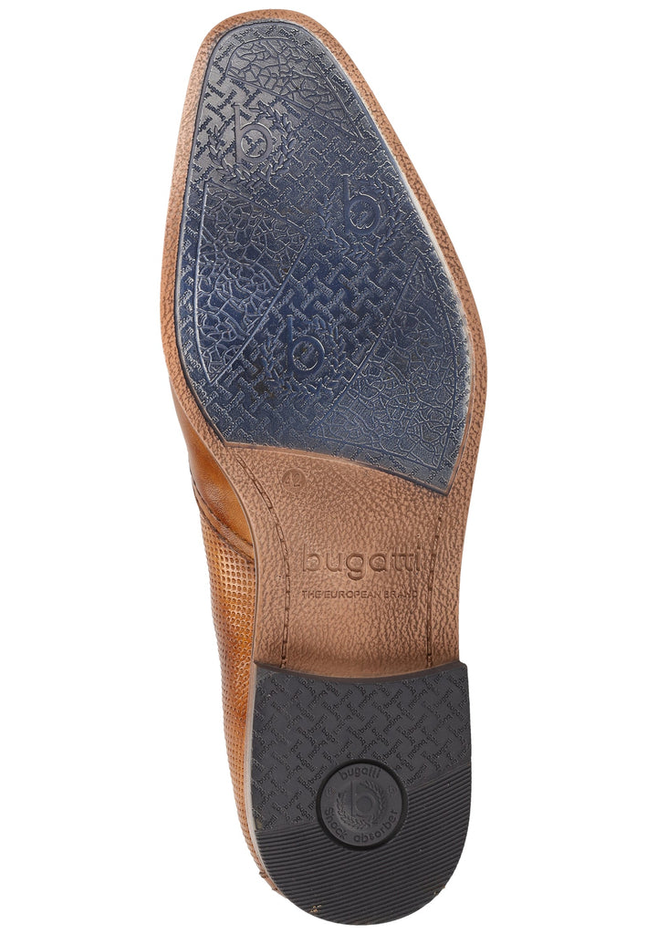 Bugatti Halbschuhe Glattleder Cognac