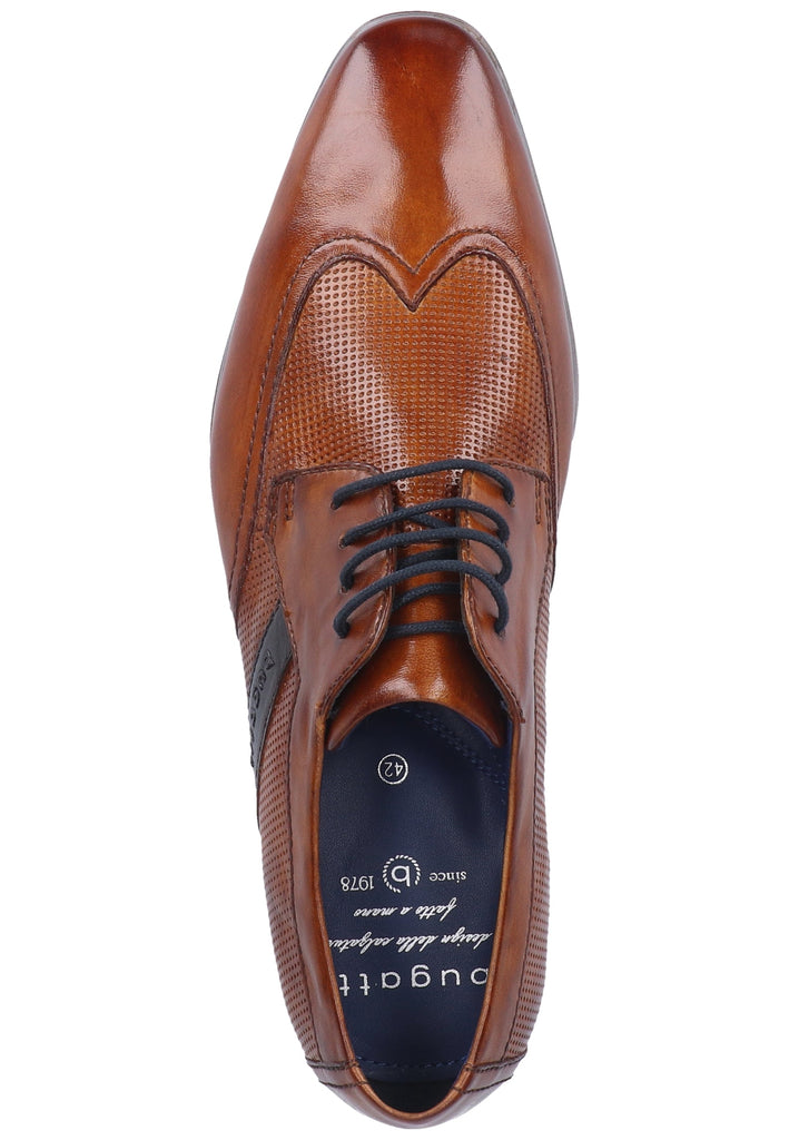 Bugatti Halbschuhe Glattleder Cognac