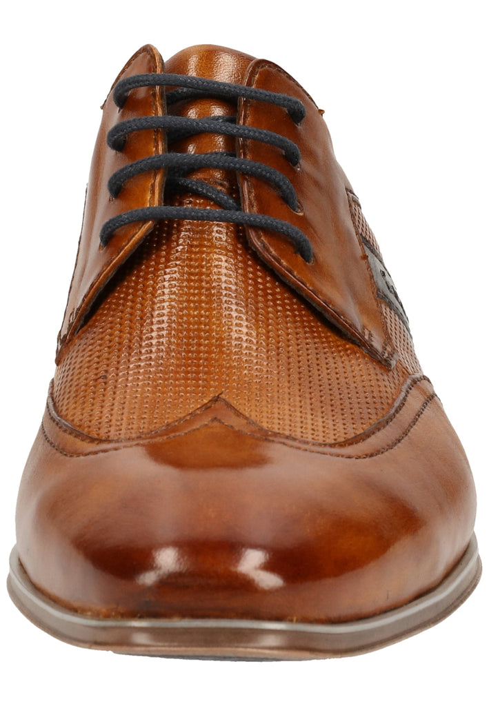 Bugatti Halbschuhe Glattleder Cognac