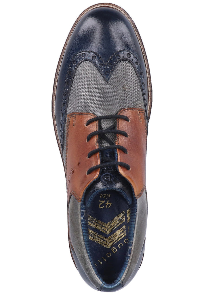 Bugatti Halbschuhe Glattleder Dunkelblau/Braun